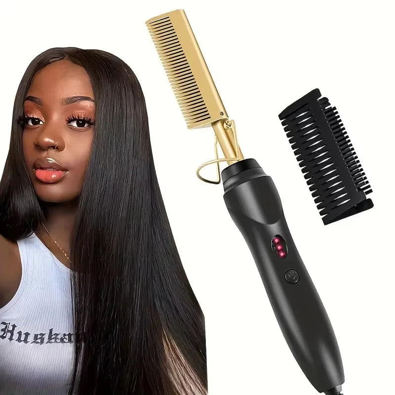 Escova Modeladora Elétrica Multifuncional 2 em 1 – Alisa, Cacheia e Modela!